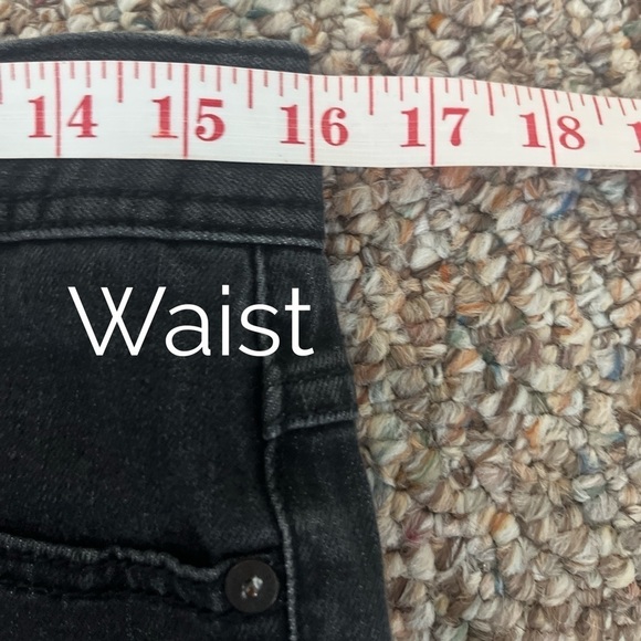 Free People Women’s Distressed Raw Hem Black Ankle Skinny Jeans Size 27 - Picture 7 of 7